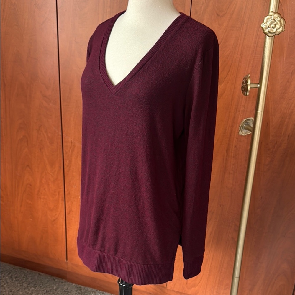 Lucky NWT Burgundy V-Neck Sweater